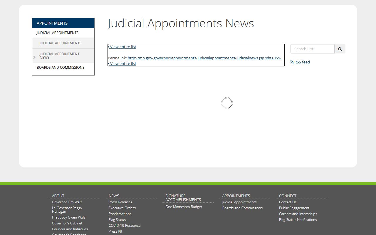 Chippewa County Court Administrator records Eighth Judicial District appointment notice