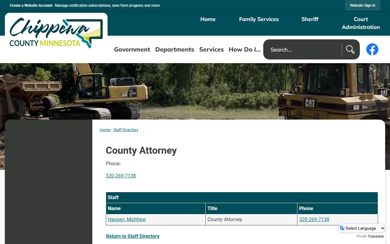 Chippewa County arrest records and court charges County Attorney directory