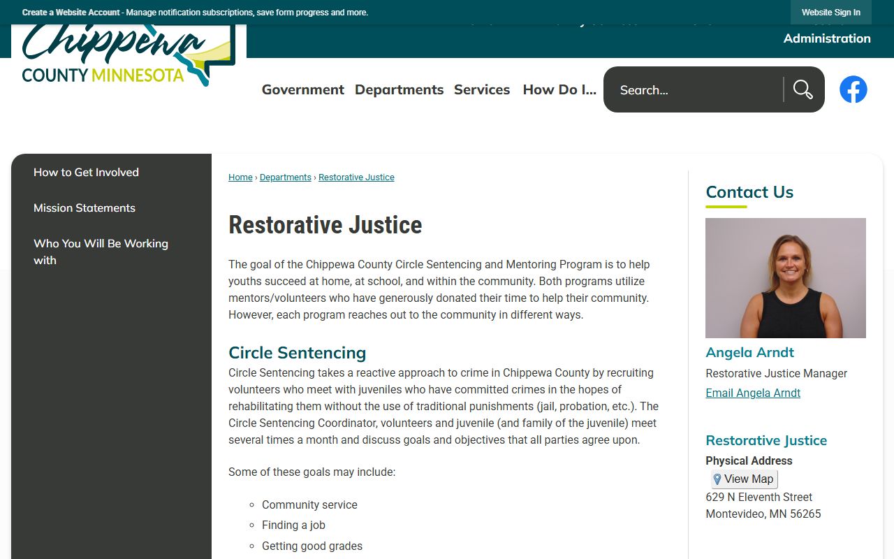 Chippewa County arrest records and court charges Restorative Justice