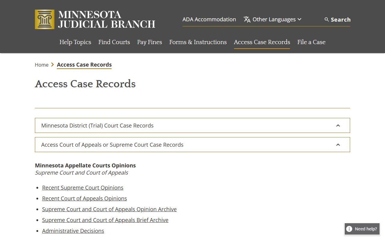 Chippewa County court records MCRO access overview