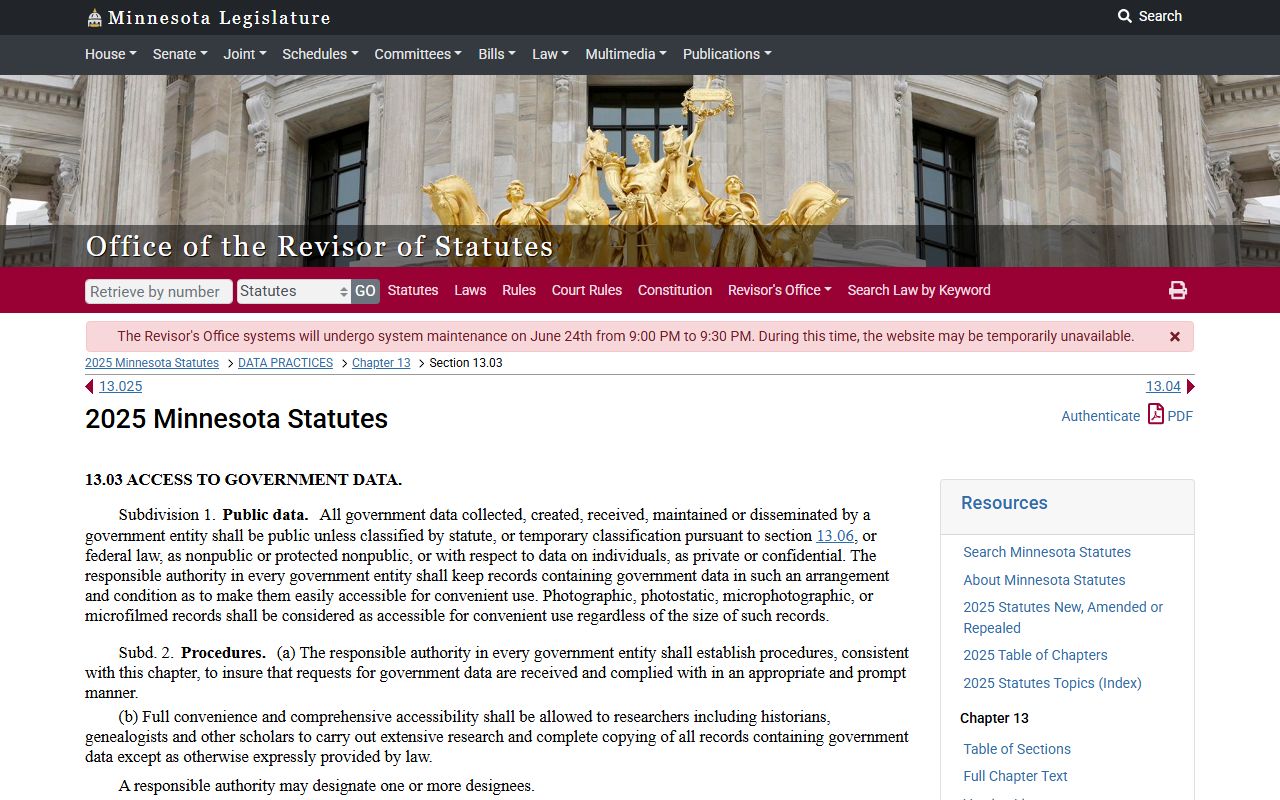 Chippewa County court records Minnesota public data statute