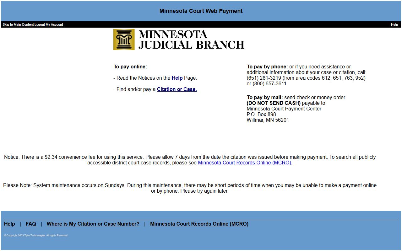 Chippewa County traffic court records court web payment portal